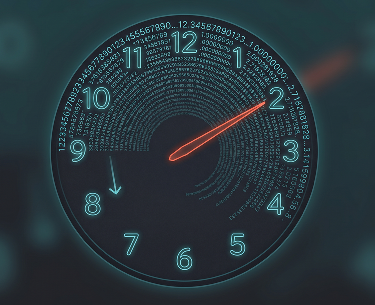 A circular image with numbers 1 to 12 outlining advancement of AI models