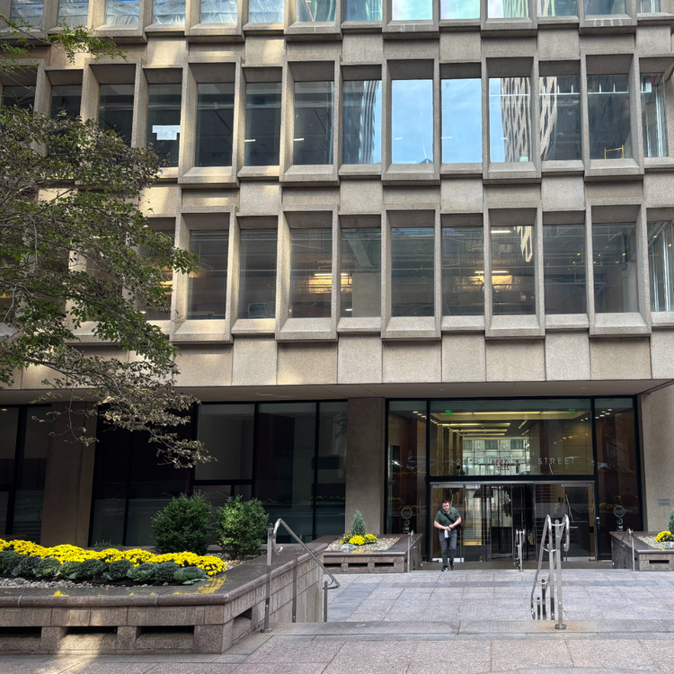 The outside of the Boston office