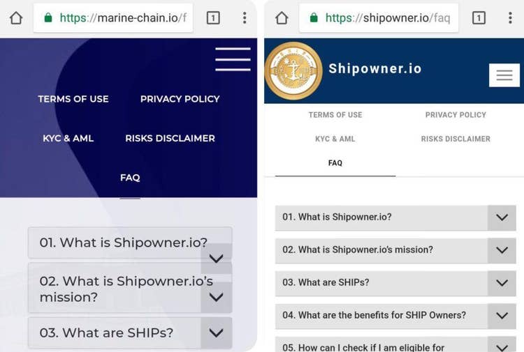 Website Screenshots​​ 