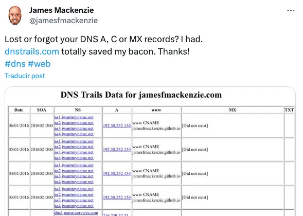Lost your DNS records - DNS History can help to recover those​​ 