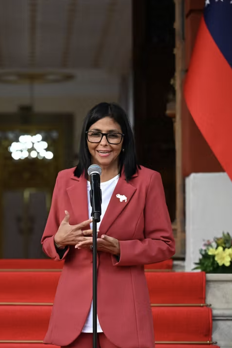 la présidente par intérim du Venezuela, Delcy Rodriguez