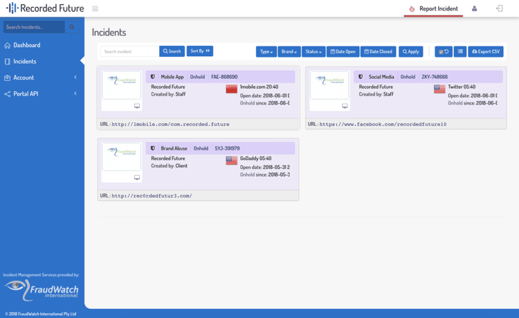 PhishPortal Incident Dashboard​​ 