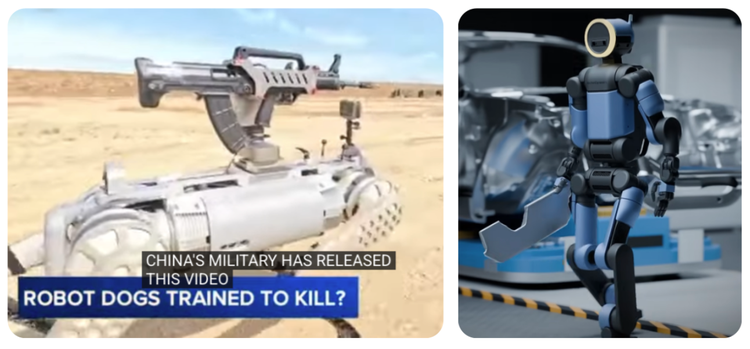 Chinese robotic systems demonstrated during military training